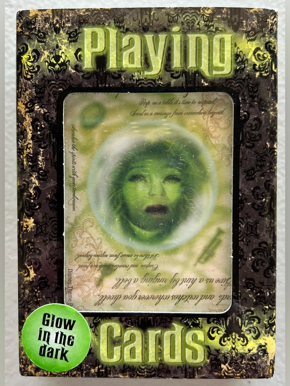 Disney Haunted Mansion Glow In The Dark Playing Cards New